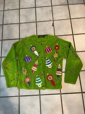 Christopher Radko Christmas Sweater Sz Medium